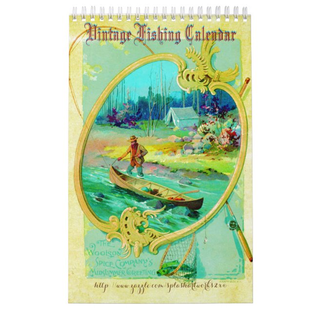 Calendário De "pesca do vintage 15 meses " (Capa)