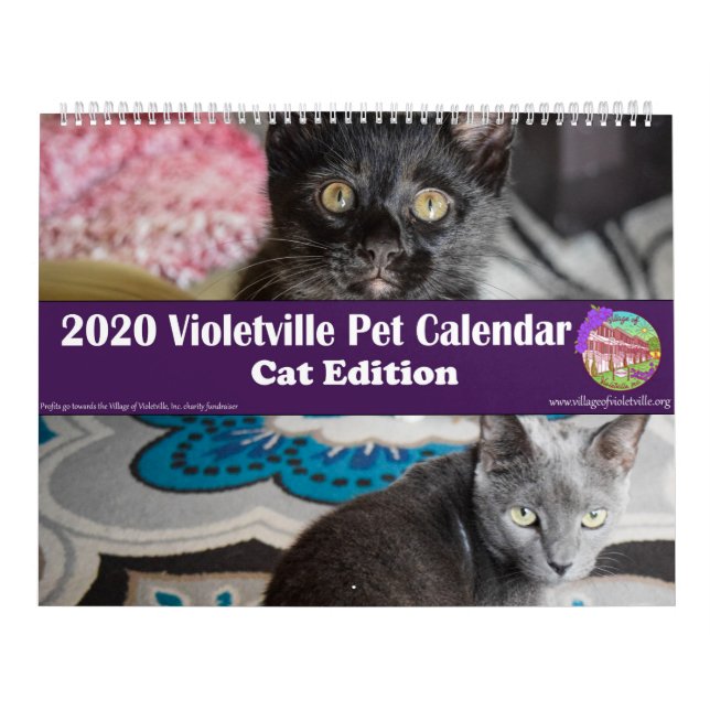 Calendário de Pet Violetville 2020 ~ Cat Edition (Capa)
