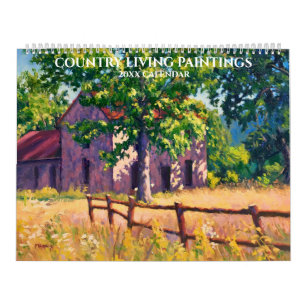 Calendário de Pintura de Vida no Campo Colorido
