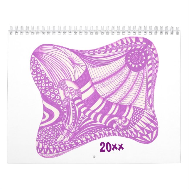 Calendário de Pinturas de Desenhos Abstratos (Capa)