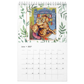 Calendário de Pinturas de Gatos de Louis Wain