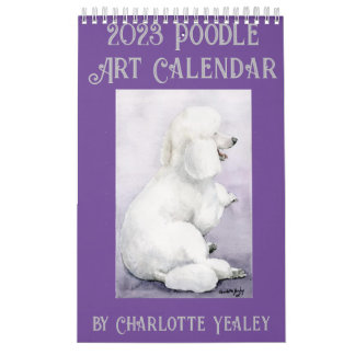 Calendário de Poodle Art de Charlotte Yealey