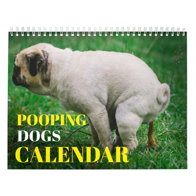 Calendário de Pooping de Cães Engraçados Personali (Capa)