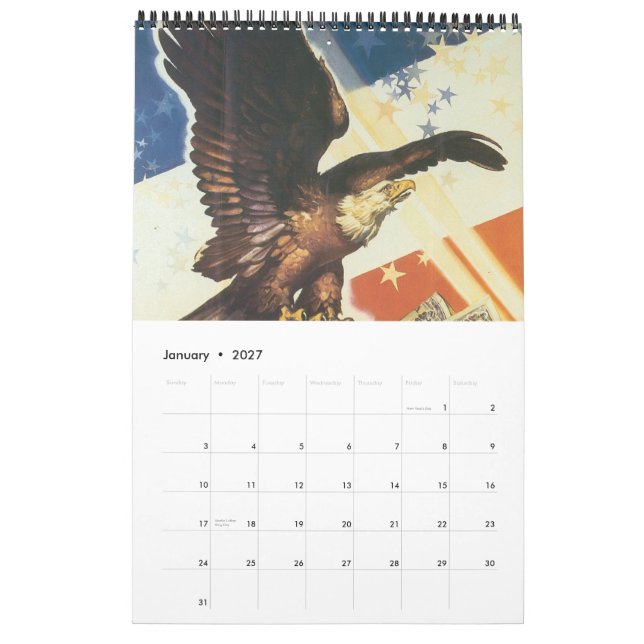 Calendário de Poster da Guerra Mundial 2013 (Jan 2027)