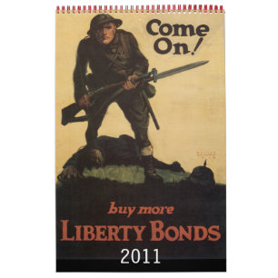 Calendário de Poster da Guerra Vintage 2011