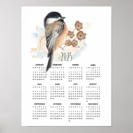 Calendário de Poster de Chickadee 2025