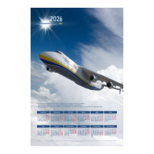 Calendário de Poster de Tributo Antonov An-225 Mri
