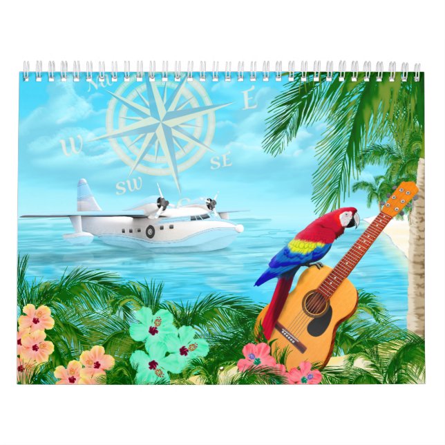 Calendário de Praia das Ilhas Tropicais (Capa)
