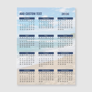 Calendário de Praia Personalizado 2026 – Oceano Tr
