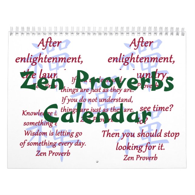 Calendário de Provérbios do Zen (Capa)