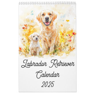 Calendário de Puppy e Pai do Labrador Retriever
