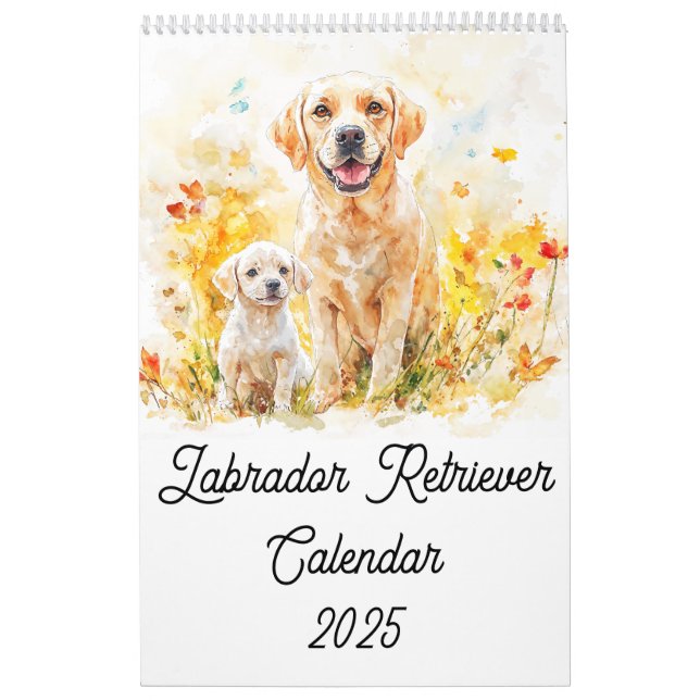 Calendário de Puppy e Pai do Labrador Retriever (Capa)