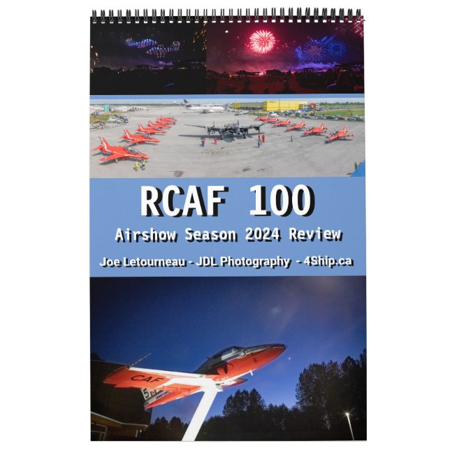 Calendário de Revisão de 2024 da Airshow RCAF 100