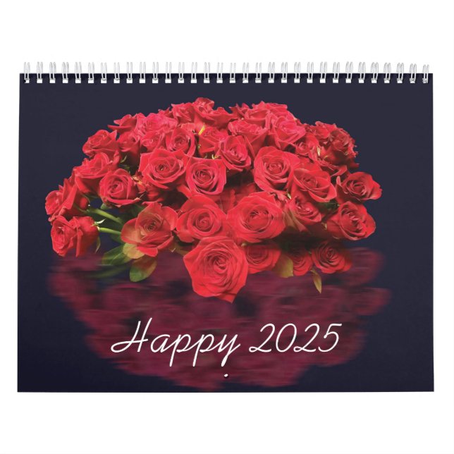 Calendário de rosas vermelhas de 2025 (Capa)
