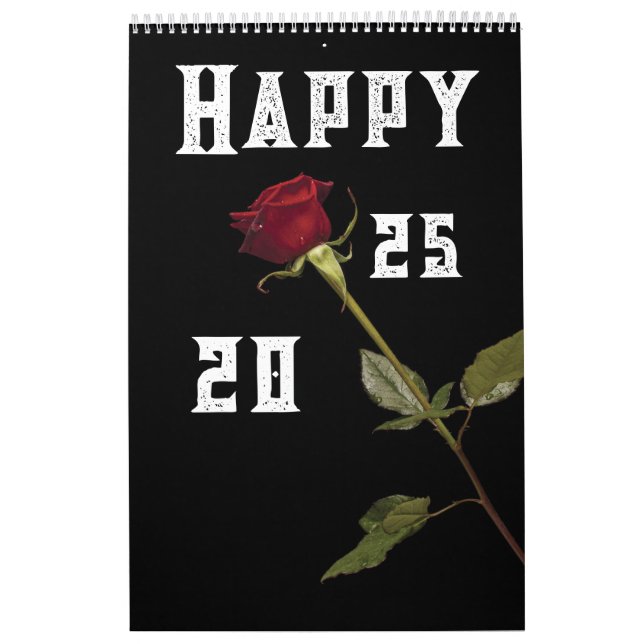 Calendário de rosas vermelhas de 2025 (Capa)