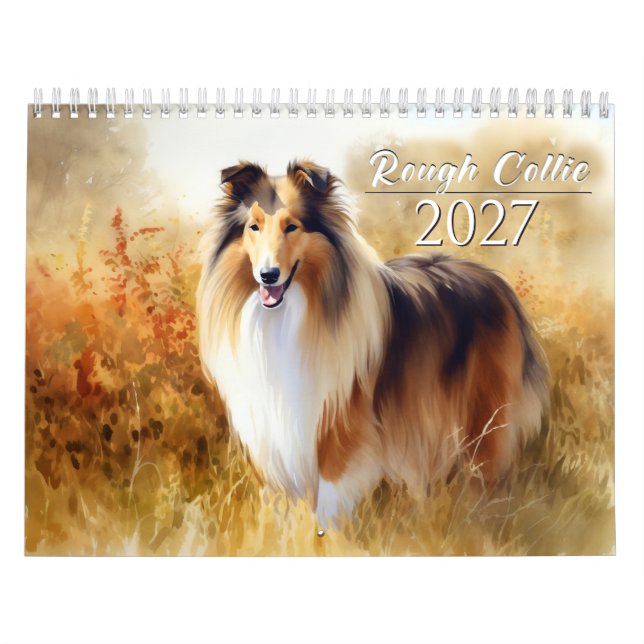 Calendário de Rough Collies 2027 (Capa)