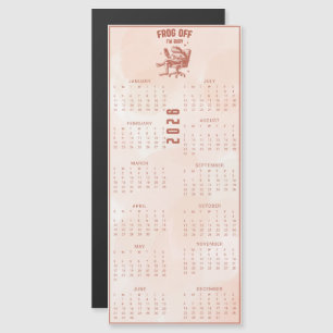 Calendário de Sapo Marrom 2026 FROG Off Estou Ocup