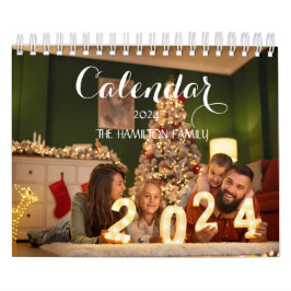 Calendário de Script de Foto Chic Personalizado da