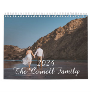 Calendário de Script de Foto Chic Personalizado da