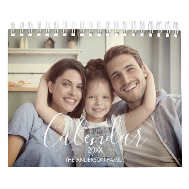 Calendário de Script de Foto Chic Personalizado da (Capa)