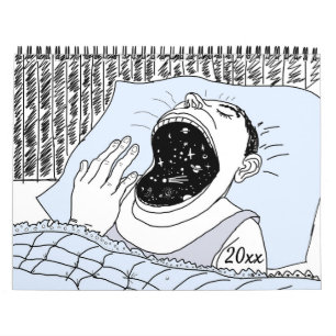 Calendário de Script Elegante Moderno Astronômico