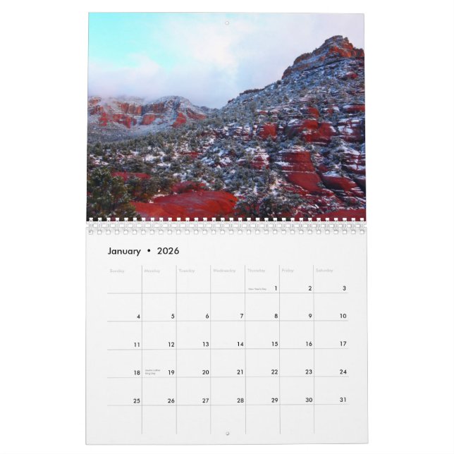 Calendário de Sedona (Jan 2026)