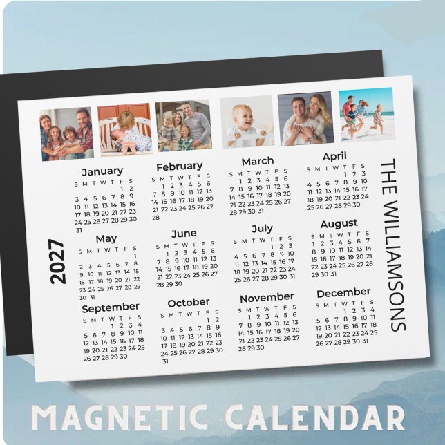 Calendário de Seis Fotos de 2027 Ímã  (Criador carregado)