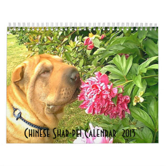 Calendário de Shar-pei do chinês