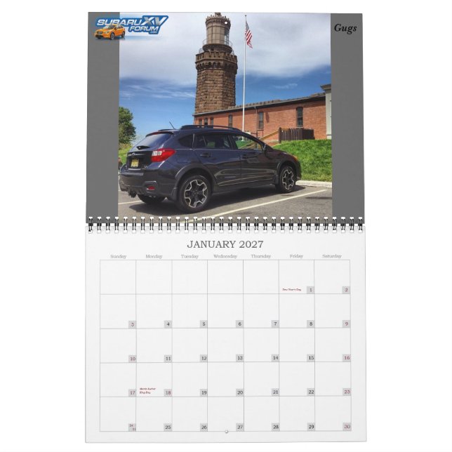 calendário de Subaruxvforum.com 2015 - nenhumas (Jan 2027)