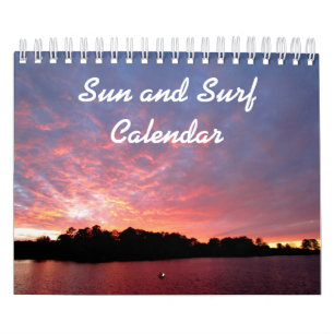 Calendário de Sun e de surf