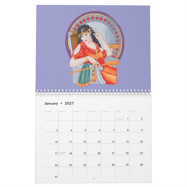 Calendário de Tarot (Jan 2027)