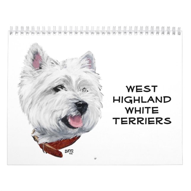 CALENDÁRIO DE TERrier White Highland Oeste