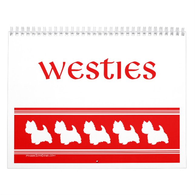 CALENDÁRIO DE TERrier White Highland Oeste (Capa)