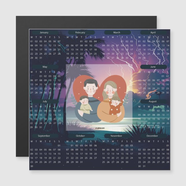 Calendário de Thunder e Lightning 2024 (Frente/Verso)