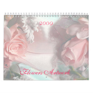 Calendário de Trabalho de arte de Flores 2009