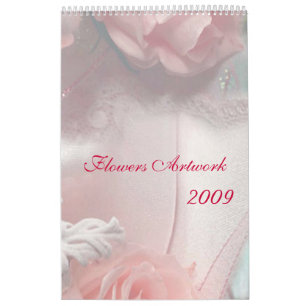 Calendário de Trabalho de arte de Flores 2009