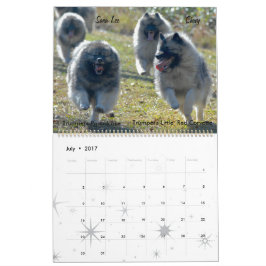 Calendário de Trumpet Keeshond 2017