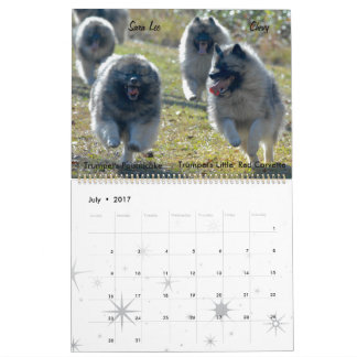 Calendário de Trumpet Keeshond 2017