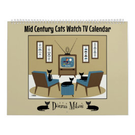 Calendário de TV do Meio século Cats Watch