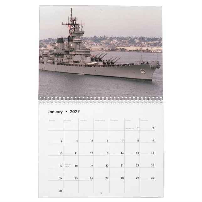 Calendário de USS New-jersey (Jan 2027)