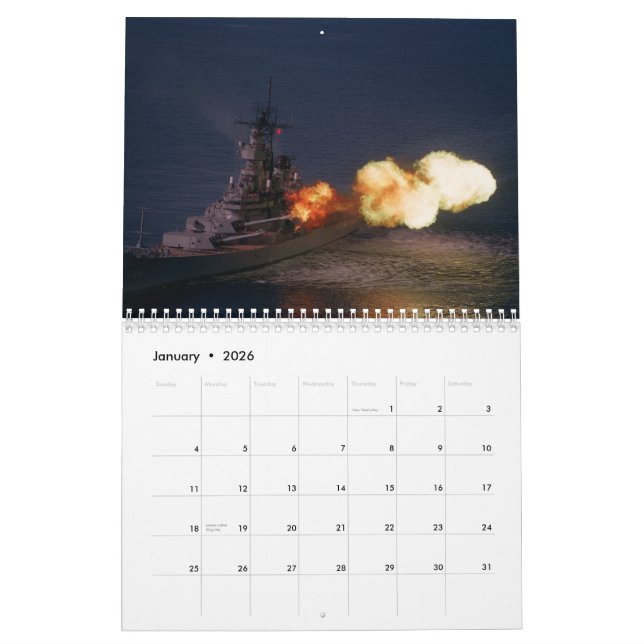Calendário de USS Wisconsin - 2013 (Jan 2026)
