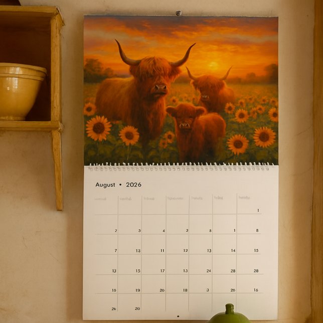 Calendário de Vaca das Terras Altas (Criador carregado)