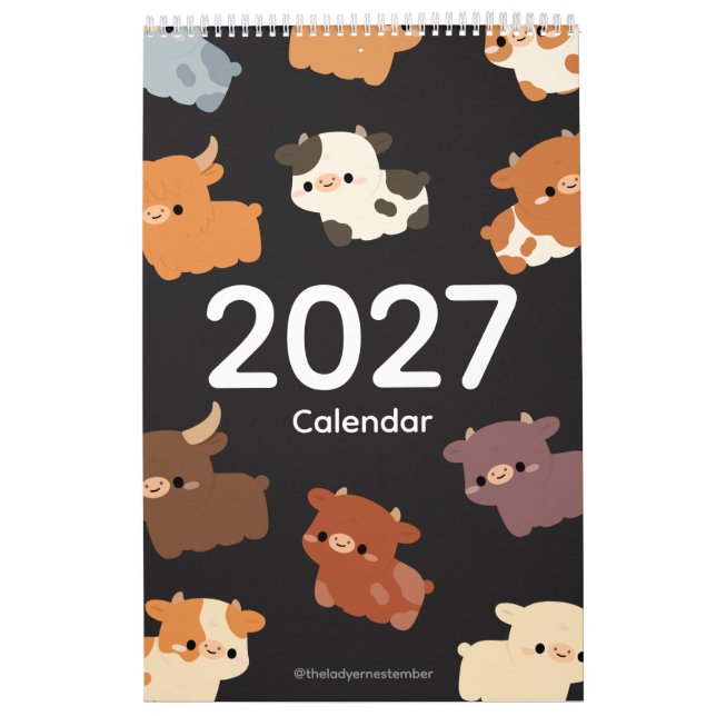 Calendário de Vaca de 2027 (Capa)
