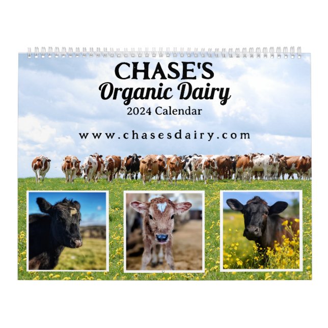 Calendário de Vaca do Leite Orgânico de Chase (Capa)
