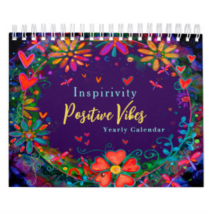Calendário de Vibes Positivas Pequenas e Inspirivi