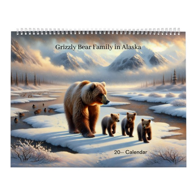 Calendário de Vida Selvagem do Alasca Ursa Parda M (Capa)