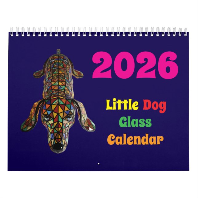Calendário de Vidro Cachorro Pequeno (Capa)
