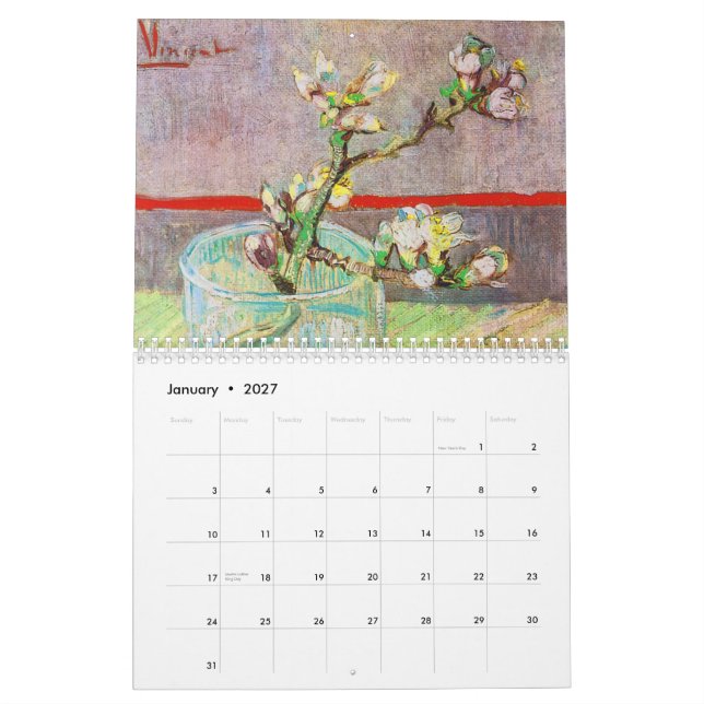 Calendário de Vincent van Gogh 2011 (Jan 2027)