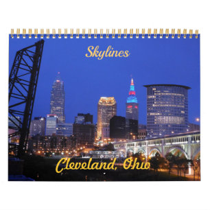 Calendário de Vistas do Skyline do Cleveland OH