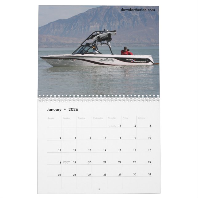 Calendário de Wakeboarding - personalizado (Jan 2026)